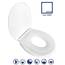 ADOB WC Sitz Familien, Kinder - Klobrille mit Kindersitz (Thermoplast) - Toilettendeckel mit Kindersitz - Mit Absenkautomatik - Kinderleichte Montage - Abnehmbar - Familien WC Deckel