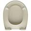 LUVETT® C100 Toilettendeckel mit Absenkautomatik Oval Creme - SoftClose Klodeckel Abnehmbar - Klobrille aus Antibakteriellem Duroplast - WC Sitz 3in1 Befestigung Inkl. - Toilettensitz Made in EU