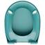 LUVETT® C100 Toilettendeckel mit Absenkautomatik Oval Türkis - SoftClose Klodeckel Abnehmbar - Klobrille aus Antibakteriellem Duroplast - WC Sitz 3in1 Befestigung Inkl. - Toilettensitz Made in EU