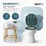 SANFINO® Premium WC Sitz mit Absenkautomatik – hochwertige Toilettendeckel aus Holz, viele bunte Motive, hoher Sitzkomfort, einfache Montage inklusive Montageanleitung – "Shabby Chic"