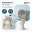 SANFINO® Premium WC Sitz mit Absenkautomatik – hochwertige Toilettendeckel aus Holz, viele bunte Motive, hoher Sitzkomfort, einfache Montage inklusive Montageanleitung – "Sand"