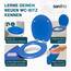 SANFINO® Premium WC Sitz mit Absenkautomatik – hochwertige Toilettendeckel aus Holz, viele bunte Motive, hoher Sitzkomfort, einfache Montage inklusive Montageanleitung – "Deep Blue"