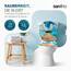 SANFINO® Premium WC Sitz mit Absenkautomatik – hochwertige Toilettendeckel aus Holz, viele bunte Motive, hoher Sitzkomfort, einfache Montage inklusive Montageanleitung – "Island Path"