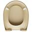 LUVETT® WC-Sitz mit Absenkautomatik C100 oval universell, Toilettendeckel mit 3 Edelstahl Montagelösungen, Klodeckel abnehmbar, Farbe:Bahama Beige