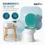 SANFINO® Premium WC Sitz mit Absenkautomatik – hochwertige Toilettendeckel aus Holz, viele bunte Motive, hoher Sitzkomfort, einfache Montage inklusive Montageanleitung – "Mars Green"