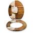 SANFINO® Premium WC Sitz mit Absenkautomatik – hochwertige Toilettendeckel aus Holz, viele bunte Motive, hoher Sitzkomfort, einfache Montage inklusive Montageanleitung – "Hearts"