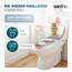 SANFINO® Premium WC Sitz mit Absenkautomatik – hochwertige Toilettendeckel aus Holz, viele bunte Motive, hoher Sitzkomfort, einfache Montage inklusive Montageanleitung – "Gerbera"