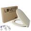 LUVETT® C100 Toilettendeckel mit Absenkautomatik Oval Creme - SoftClose Klodeckel Abnehmbar - Klobrille aus Antibakteriellem Duroplast - WC Sitz 3in1 Befestigung Inkl. - Toilettensitz Made in EU