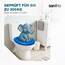 SANFINO® Premium WC Sitz mit Absenkautomatik – hochwertige Toilettendeckel aus Holz, viele bunte Motive, hoher Sitzkomfort, einfache Montage inklusive Montageanleitung – "Deep Blue"