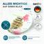 SANFINO® Premium WC Sitz mit Absenkautomatik – hochwertige Toilettendeckel aus Holz, viele bunte Motive, hoher Sitzkomfort, einfache Montage inklusive Montageanleitung – "Gerbera"