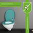 LUVETT® C100 Toilettendeckel mit Absenkautomatik Oval Türkis - SoftClose Klodeckel Abnehmbar - Klobrille aus Antibakteriellem Duroplast - WC Sitz 3in1 Befestigung Inkl. - Toilettensitz Made in EU