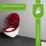 LUVETT® WC-Sitz mit Absenkautomatik C100 oval universell, Toilettendeckel mit 3 Edelstahl Montagelösungen, Klodeckel abnehmbar, Farbe:Bordeaux Rot