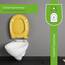 LUVETT® WC-Sitz mit Absenkautomatik C100 oval universell, Toilettendeckel mit 3 Edelstahl Montagelösungen, Klodeckel abnehmbar, Farbe:Curry Gelb