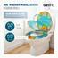 SANFINO® Premium WC Sitz mit Absenkautomatik – hochwertige Toilettendeckel aus Holz, viele bunte Motive, hoher Sitzkomfort, einfache Montage inklusive Montageanleitung – "Daisies"