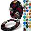 SANFINO® Premium WC Sitz mit Absenkautomatik – hochwertige Toilettendeckel aus Holz, viele bunte Motive, hoher Sitzkomfort, einfache Montage inklusive Montageanleitung – "Rose Skull"