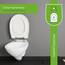 LUVETT® C100 Toilettendeckel mit Absenkautomatik Oval Weiß - SoftClose Klodeckel Abnehmbar - Klobrille aus Antibakteriellem Duroplast - WC Sitz 3in1 Befestigung Inkl. - Toilettensitz Made in EU