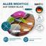 SANFINO® Premium WC Sitz mit Absenkautomatik – hochwertige Toilettendeckel aus Holz, viele bunte Motive, hoher Sitzkomfort, einfache Montage inklusive Montageanleitung – "Orchid"