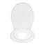 WOLTU Toilettensitz mit Kindersitz, Softclose Absenkautomatik, Fix-Clip Schnellbefestigung, Toilettendeckel Ovaler WC Sitz aus Kunststoff