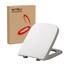WOLTU Toilettendeckel, WC Sitz Toilettensitz mit Absenkautomatik, Fast Fix/Schnellbefestigung, Duroplast, Softclosee Beschichtung, WC Sitz Eckig Weiss