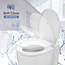 Toilettensitz, Soft Close Toilettensitze mit rutschfesten Sitzstoßstangen und Metallschrauben, passend für Standard-Rund-WC, Schnellverschluss, kein Slamme, Weiß - O Form