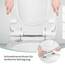 WOLTU Toilettendeckel, WC Sitz Toilettensitz mit Absenkautomatik, Fast Fix/Schnellbefestigung, Duroplast, Softclosee Beschichtung, WC Sitz Eckig Weiss