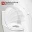 WOLTU Toilettensitz mit Kindersitz, Softclose Absenkautomatik, Fix-Clip Schnellbefestigung, Toilettendeckel Ovaler WC Sitz aus Kunststoff