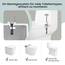 WOLTU Toilettendeckel, WC Sitz Toilettensitz mit Absenkautomatik, Fast Fix/Schnellbefestigung, Duroplast, Softclosee Beschichtung, WC Sitz Eckig Weiss