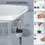 Toilettensitz, Soft Close Toilettensitze mit rutschfesten Sitzstoßstangen und Metallschrauben, passend für Standard-Rund-WC, Schnellverschluss, kein Slamme, Weiß - O Form
