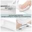 WOLTU Toilettendeckel, WC Sitz Toilettensitz mit Absenkautomatik, Fast Fix/Schnellbefestigung, Duroplast, Softclosee Beschichtung, WC Sitz Eckig Weiss