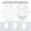 WOLTU Toilettendeckel, WC Sitz Toilettensitz mit Absenkautomatik, Fast Fix/Schnellbefestigung, Duroplast, Softclosee Beschichtung, WC Sitz Eckig Weiss