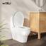 WOLTU Toilettensitz mit Kindersitz, Softclose Absenkautomatik, Fix-Clip Schnellbefestigung, Toilettendeckel Ovaler WC Sitz aus Kunststoff