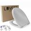 LUVETT® C770 Toilettendeckel mit Absenkautomatik Oval Grau - SoftClose Klodeckel Abnehmbar - Klobrille aus Antibakteriellem Duroplast - WC Sitz 3in1 Befestigung Inkl. - Toilettensitz Made in EU