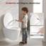 WOLTU Toilettensitz mit Kindersitz, Softclose Absenkautomatik, Fix-Clip Schnellbefestigung, Toilettendeckel Ovaler WC Sitz aus Kunststoff