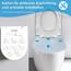SINOBATH D-Förmiger Toilettensitz mit Sanftschließ-Funktion & Edelstahl-Scharnieren, Einfach Montage per Knopfdruck, Weiß