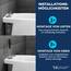 Wilford & Sons Premium WC Sitz eckig – Toilettendeckel mit Absenkautomatik rechteckig– passend für Keramag Renova Nr.1 – Klodeckel abnehmbar quadratisch- Toilettensitz viereckig – Klobrille robust