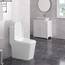 WOLTU Toilettendeckel, WC Sitz Toilettensitz mit Absenkautomatik, Fast Fix/Schnellbefestigung, Duroplast, Softclosee Beschichtung, WC Sitz Eckig Weiss