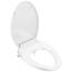 Delta – Wasserhahn erfrischender länglicher Bidet Toilettensitz, Bidethalterung für Toilette, längliches Toiletten-Bidet, länglicher Toilettensitz, Bidetspray, Toilettenwasser-Spray, weiß 833004-WH
