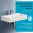 Aqua Bagno Waschbecken 70 cm eckig, Aufsatzwaschbecken mit Hahnloch & Überlauf, modernes Waschbecken Bad aus Keramik, weiß Hochglanz, dünner Rand, wandhängender Waschtisch für Badezimmer