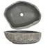 vidaXL Badezimmer-Waschbecken, 45–53x34–41x15 cm, Naturstein, Oval, Waschschale, Toilettenbecken, dekoratives handgefertigtes Steinbecken, Waschtisch, natürliche Struktur
