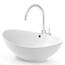 VILSTEIN® Keramik Waschbecken Oval [60CM] - Aufsatzwaschbecken Oval - Waschbecken Rund für Badezimmer & Gäste WC - Aufsatzwaschbecken Rund mit Überlauf - Handwaschbecken für Waschtisch - Bathroom Sink