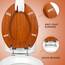 Angol Shiold Toilettensitz, länglicher Toilettensitz aus geformtem Holz, mit ruhig schließenden und schnell zu öffnenden Scharnieren, einfach zu installieren und leicht zu reinigen von Angol Shiold