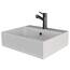 VILSTEIN® Keramik Waschbecken Eckig [51x43x14,5CM] - Hänge - & Aufsatzwaschbecken Eckig für Badezimmer & Gäste WC - Waschbecken Aufsatz - Handwaschbecken für Waschtisch - Bathroom Sink (Weiß)