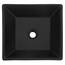ML-Design Waschbecken aus Keramik in Schwarz matt 41x41x12 cm Quadratisch, Moderne Aufsatzwaschbecken, Design Waschtisch Aufsatz-Waschschale Waschplatz Handwaschbecken, für das Badezimmer und Gäste-WC
