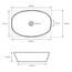 ECD Germany Waschbecken Waschtisch 505 x 385 x 135 mm aus Keramik Weiß Aufsatzbecken Aufsatzwaschbecken Handwaschbecken Aufsatzwaschtisch Spülbecken Becken Wasserfall Waschschale Waschschüssel