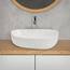 ML-Design Waschbecken aus Keramik in Weiß 55x42x18 cm Oval inkl. Ablaufgarnitur, Moderne Aufsatzwaschbecken, Design Waschtisch Aufsatz-Waschschale Waschplatz Handwaschbecken, für Badezimmer/Gäste-WC