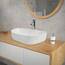 ML-Design Waschbecken aus Keramik in Weiß 55x42x18 cm Oval inkl. Ablaufgarnitur, Moderne Aufsatzwaschbecken, Design Waschtisch Aufsatz-Waschschale Waschplatz Handwaschbecken, für Badezimmer/Gäste-WC