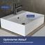 VILSTEIN® Keramik Waschbecken Eckig [51x43x14,5CM] - Hänge - & Aufsatzwaschbecken Eckig für Badezimmer & Gäste WC - Waschbecken Aufsatz - Handwaschbecken für Waschtisch - Bathroom Sink (Weiß)