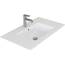 VILSTEIN® Keramik Waschbecken Eckig [80CM] - Aufsatz - & Einbauwaschbecken für Badezimmer & Gäste WC - Einbauwaschbecken Bad - Waschbecken Einsatz - Handwaschbecken für Waschtisch - Bathroom Sink