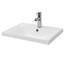 ML-Design Waschbecken Keramik Weiß 51x15,5x41,5 cm Eckig inkl. Ablaufgarnitur Einbauwaschbecken mit Überlauf Aufsatzwaschbecken Einbauwaschtisch Waschschale Waschplatz Handwaschbecken, für Badezimmer