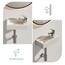 EMKE Waschbecken - Mini Hängewaschbecken für Badezimmer & Gäste-WC - 36 × 18 × 9 cm - Hochwertige KeramikWaschschale - rechteckig Armatur-Loch Rechte - Weiß
